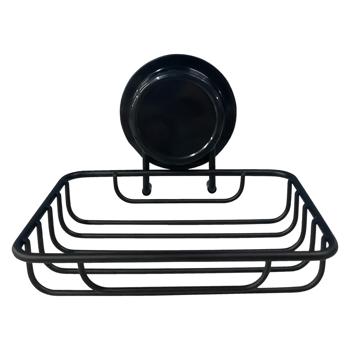 Мыльница Actuel на присоске черная - купить, цены на Auchan - фото 1