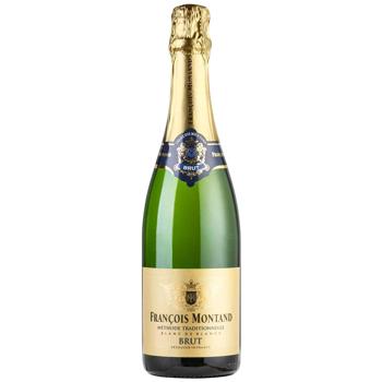Francois Montand Blanc de Blanc White Brut Sparkling Wine 11% 0.75l - buy, prices for ULTRAMARKET - photo 1