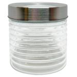 Corrugated Glass Jar with Lid 700мл 1089Y-1
