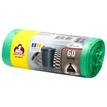 Pomichnytsya Garbage Bags Strong 60l 40pcs - buy, prices for Auchan - photo 2