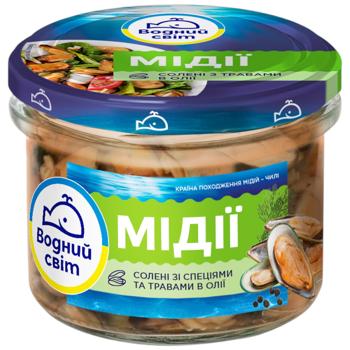 Vodnyi Svit Mussel Meat in Oil with Herbs 170g - buy, prices for Epicentr FOOD - photo 1