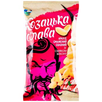 Арахіс Козацька Слава смажений солоний зі смаком бекону 110г - купити, ціни на Чудо Маркет - фото 1