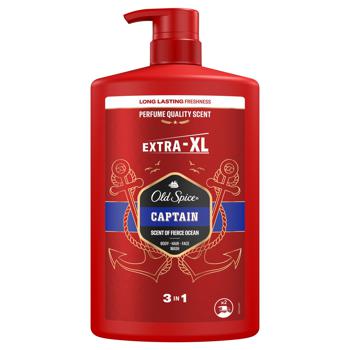 Гель для душу + Шампунь Old Spice Captain Extra-XL 3в1 1л - купити, ціни на ULTRAMARKET - фото 3