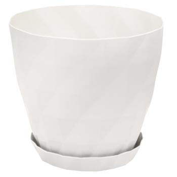 Crystal Beige Flower Pot with Stand 3.25l