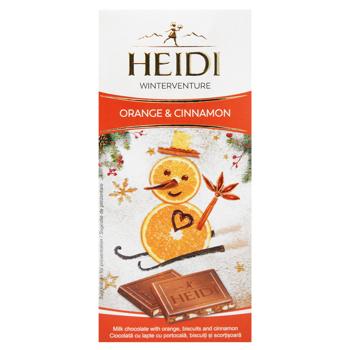 Шоколад молочний Heidi WinterVenture з апельсином, печивом та корицею 90г - купити, ціни на NOVUS - фото 1