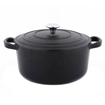 Metro Professional Black Cast Iron Saucepan 28cm