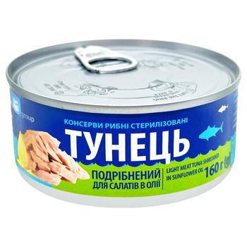 Тунець Eurogroup подрібнений для салатів в олії 160г - купити, ціни на КОСМОС - фото 2