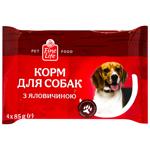 Fine Life Wet Food with Beef for Adult Dogs 85g x 4pcs