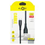 Кабель Klgo для передачи данных USB-Type-C S-96Z 2,4А 1м