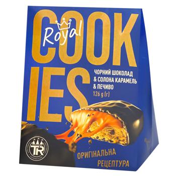Royal Salted Caramel Biscuits in Black Chocolate 126g - buy, prices for COSMOS - photo 1