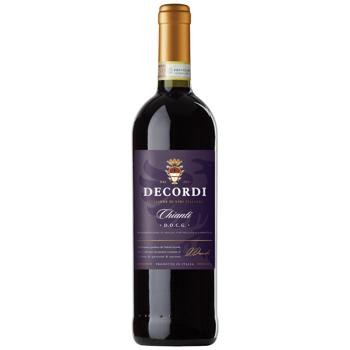 Вино Decordi Chianti червоне сухе 12,5% 0,75л - купити, ціни на Епіцентр FOOD - фото 1
