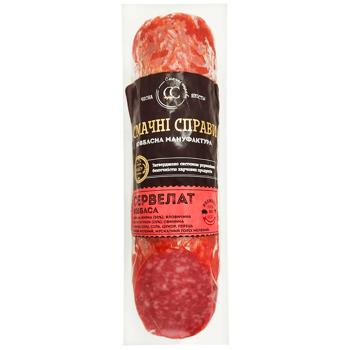 Smachni Spravy Cervelat Boiled Smoked Sausage High Grade - buy, prices for Supermarket "Kharkiv" - photo 1