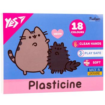 Пластилін Yes Pusheen 18 кольорів 360г - купити, ціни на Auchan - фото 1