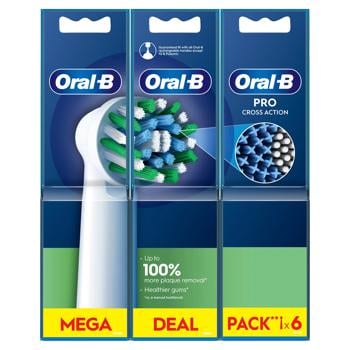 Насадки Oral-B Pro Cross Action для электрической зубной щетки 6шт - купить, цены на Auchan - фото 4