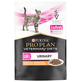 Корм влажный Pro Plan Veterinary Diets UR Urinary с курицей для кошек с заболеваниями мочевыводящих путей 85г - купить, цены на MasterZoo - фото 1