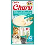 Лакомство для кошек Inaba Churu с курицей и крабом 4шт*14г