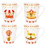 Кухоль порцеляновий 340мл з Зимова казка 4 дизайни K130 BONADI 1 шт