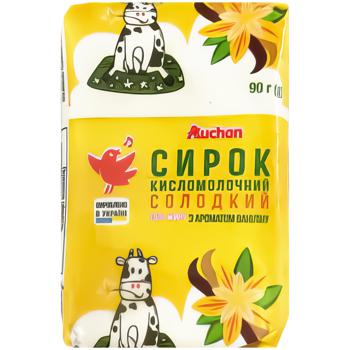 Сырок Auchan сладкий ваниль 15% 90г - купить, цены на Auchan - фото 1