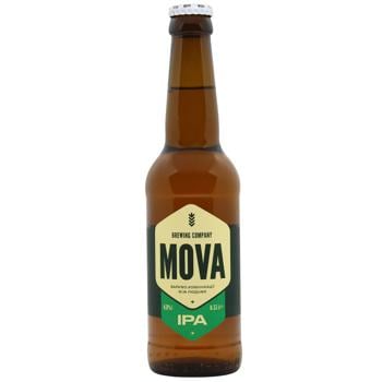 Mova IPA Light Unfiltered Beer 4.8% 0.33l - buy, prices for WINETIME - photo 1