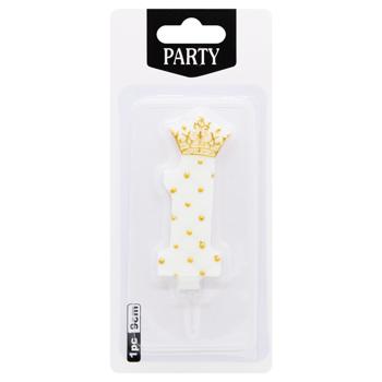 Свічка для торта Зед Корона Цифра 1 - купити, ціни на ЕКО Маркет - фото 1