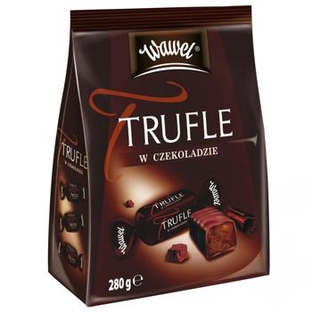 Цукерки Wawel трюфельні з ромом в шоколаді 195г - купити, ціни на КОСМОС - фото 1