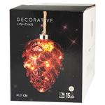 Декорація підвісна Koopman Шишка з підсвіткою 2хАА 15х15х21см бордовий