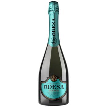 Вино ігристе Odesa біле напівсухе 10,5-13,5% 0,75л - купити, ціни на AlcoHub - фото 1