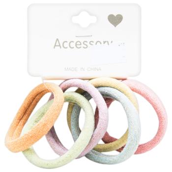 Shiny Hair Ties 6pcs 3151-6 - buy, prices for - photo 2