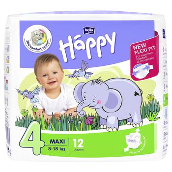 Подгузники Bella Baby Happy 4 maxi 8-18кг 12шт - купить, цены на NOVUS - фото 2