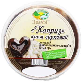 Крем творожный Зарог Каприз с шоколадной глазурью 10% 430г - купить, цены на Auchan - фото 2