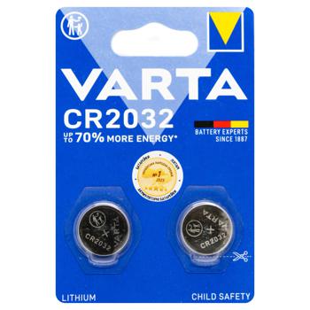 Батарейка Varta №6032 CR2032 Lithium 3V 2шт - купити, ціни на NOVUS - фото 1