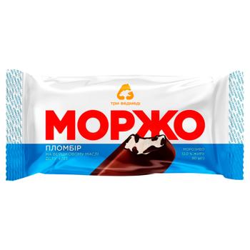 Мороженое Три Медведя Моржо пломбир 80г - купить, цены на Идеал - фото 1