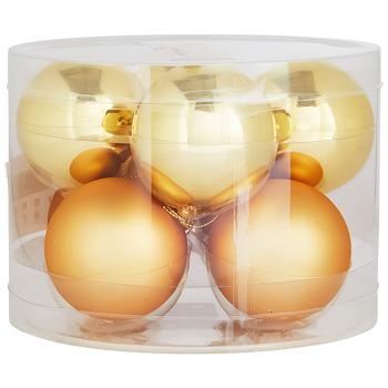 Actuel Gold Christmas Tree Balls Set 6cm 8pcs - buy, prices for Auchan - photo 2