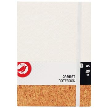 Auchan White Notebook A5 96 sheets - buy, prices for Auchan - photo 1