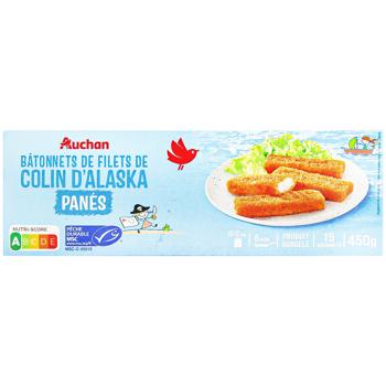 Палички рибні Auchan заморожені 450г - купити, ціни на - фото 2
