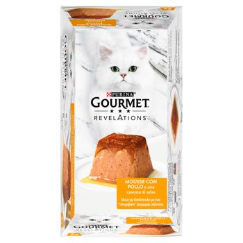 Корм влажный Gourmet Revelations Мусс с курицей и подливкой для взрослых кошек 57г х 2шт - купить, цены на MasterZoo - фото 3