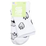 Premier Socks Strawberry Teenage Crew Socks s.23-25 White