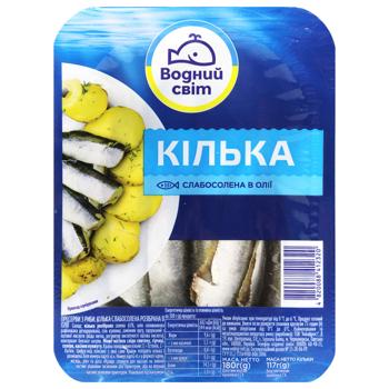 Килька Водний Світ слабосоленая в масле 180г