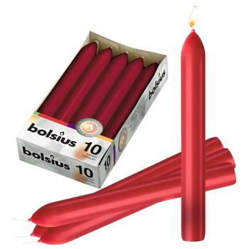 Bolsius Bordeaux Table Candle 10pcs
