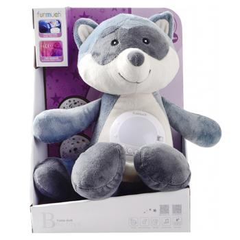 Funmuch Raccoon Night Light Toy with AI Cry Sensor and Projector