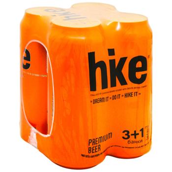 Пиво Hike Premium светлое 4,8% 0,5л x 4шт - купить, цены на MasterZoo - фото 2