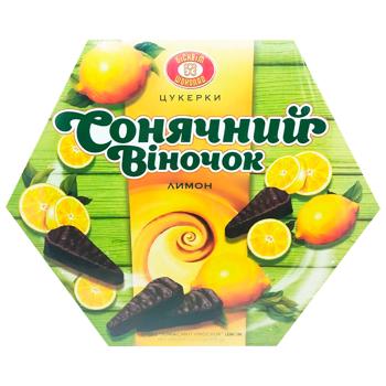 Цукерки Бісквіт-Шоколад Сонячний віночок лимон 430г - купити, ціни на - фото 3