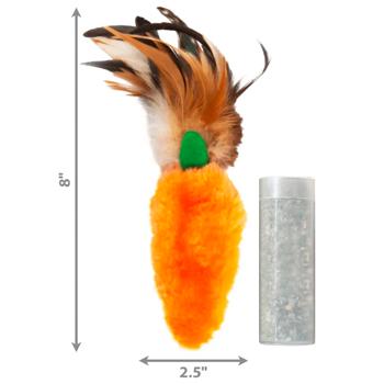 Kong Refillables Carrot Feather Cat Toy with Catnip 20.3x6.3cm - buy, prices for - photo 3