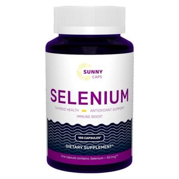 Sunny Caps Selenium 50mcg 100 capsules - buy, prices for Biotus - photo 1