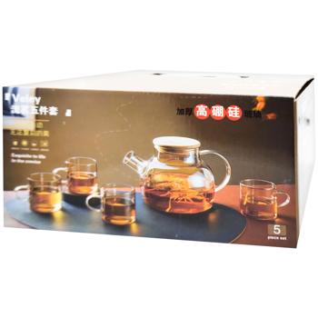 Teapot 1.2l with Cups 100ml 5pcs