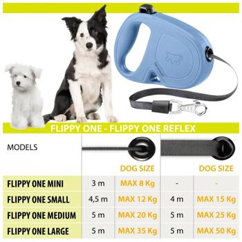 Повідець-рулетка для собак Ferplast Flippy One Reflex L - чорно-ліловий - купити, ціни на MasterZoo - фото 8
