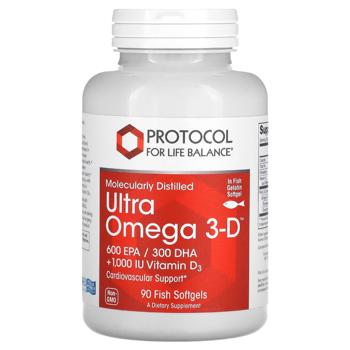 Protocol for Life Balance, Ultra Omega 3-D softgels  90 Fsg