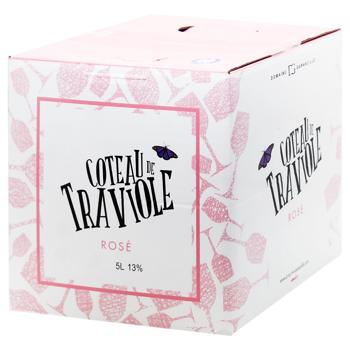 Вино Domaine Garancille Rose Coteau de Traviole сухе червоне 13% 5л - купити, ціни на МегаМаркет - фото 1