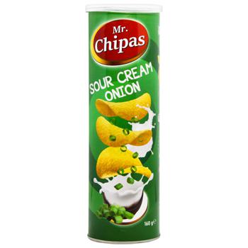 Mr. Chipas Chips with Sour Cream and Onion 160g - buy, prices for MegaMarket - photo 1