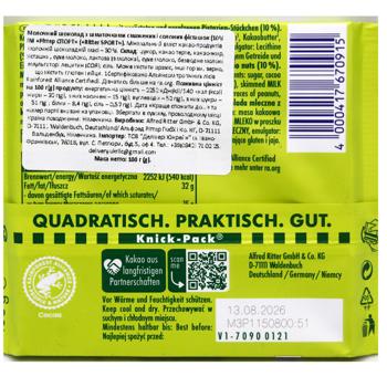 Ritter Sport Milk Chocolate with Pistachios 100g - buy, prices for - photo 3